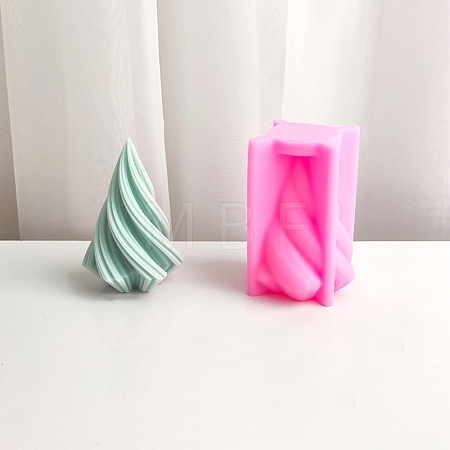 Twisted Cone Candle Food Grade Silicone Molds DIY-D071-05B-1