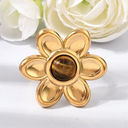 304 Stainless Steel Cuff Open Rings for Women GG-CBA7994-02G-11-1