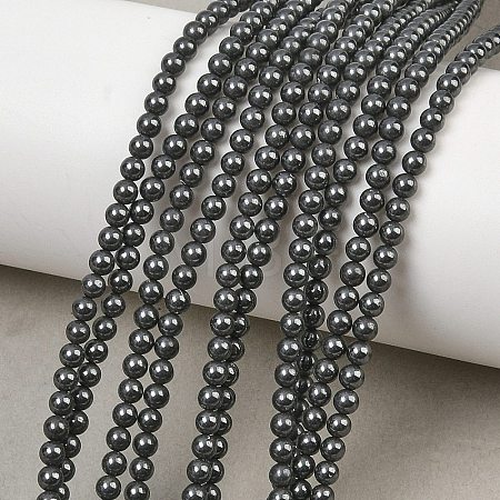 Natural Black Stone Beads Strands LS-GG-CBA0389-A07-3mm-1