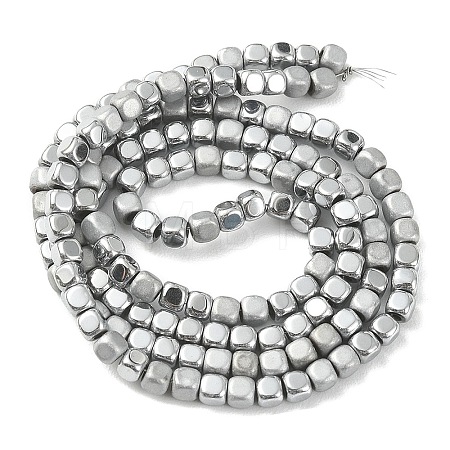 PVD Vacuum Plating Electroplate Non-magnetic Synthetic Hematite Beads Strands G-YW0001-48A-1