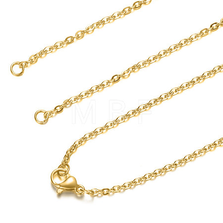 304 Stainless Steel Cable Chain Necklace Making STAS-T040-PJ209-2-54-1