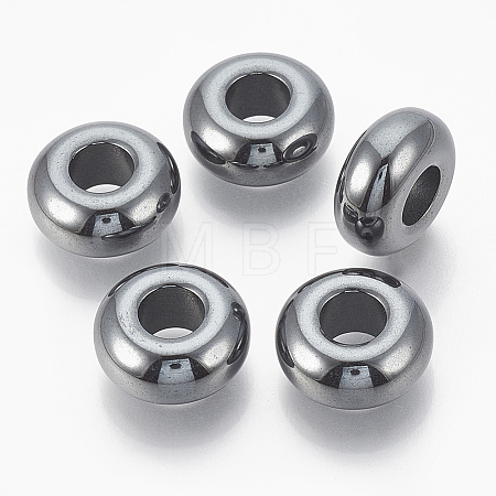 Synthetic Non-magnetic Hematite European Beads X-G-T094-11J-1
