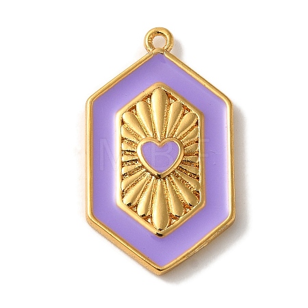 Rack Plating Brass Enamel Pendant KK-A229-31G-06-1