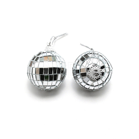 Glass & Foam Mirror Ball Pendants DIY-WH0319-22A-1