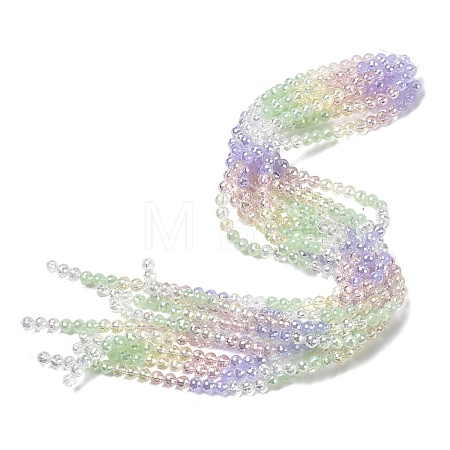 Electroplate Glass Beads Strands EGLA-D300-06-6mm-18-1