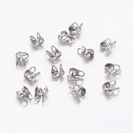 Tarnish Resistant 304 Stainless Steel Bead Tips X-STAS-E129-04P-1