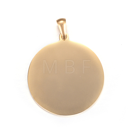Ion Plating(IP) 304 Stainless Steel Pendants LS-STAS-P063-09G-1