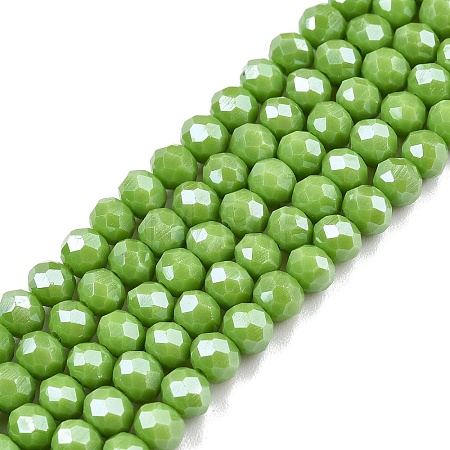 Electroplate Glass Beads Strands EGLA-A044-P4mm-A30-1