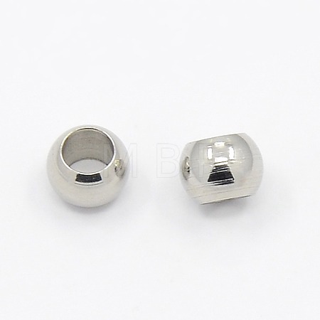 Tarnish Resistant 304 Stainless Steel Smooth Spacer Beads X-STAS-M006-02-1