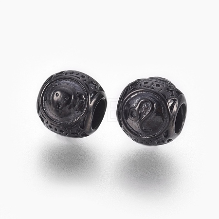 316 Surgical Stainless Steel European Beads STAS-F195-128B-05-1