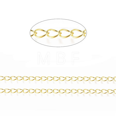 Brass Twisted Chains X-CHC-Q001-5x4mm-G-1