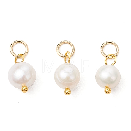 Natural Cultured Freshwater Pearl Two Sides Polished Charms PALLOY-JF04036-01-1