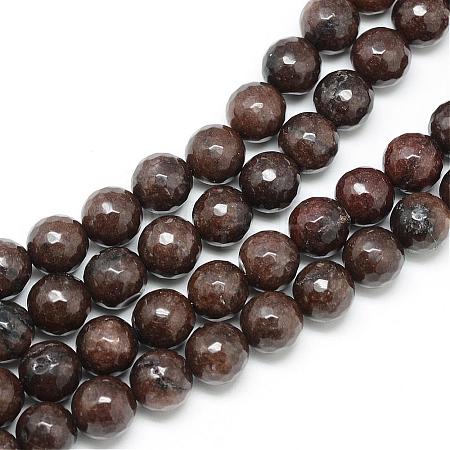 Natural White Jade Bead Strands G-R346-8mm-13-1