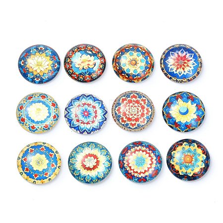 12Pcs Glass Cabochons X1-GGLA-S059-05-1