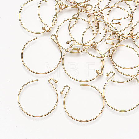 Brass Earring Hooks X-KK-T035-102G-1