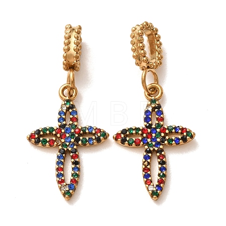 304 Stainless Steel Rhinestone Pendants RB-CBA5CCB-05F-G-1
