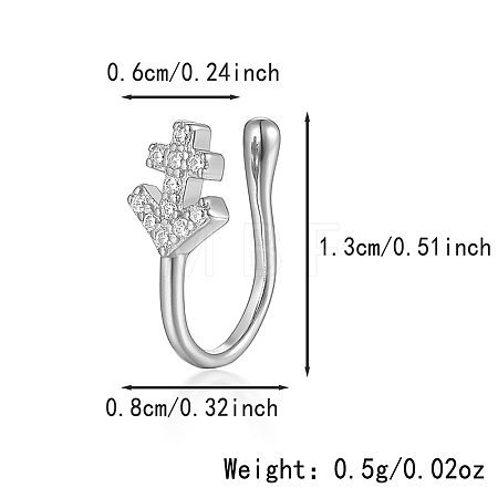 Fashionable S925 Silver Nose Clip with Star IM7825-16-1