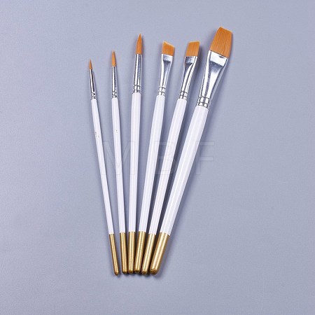 Wooden Paint Brushes Pens Sets AJEW-L072-20-1
