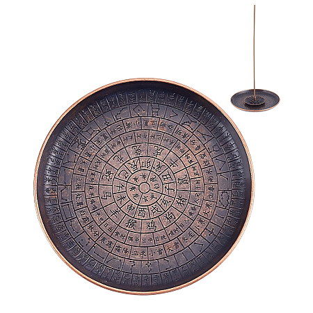 Round Alloy Incense Burner Holder AJEW-WH0609-636-1