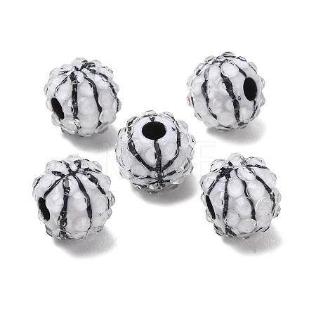 Sports Theme Opaque Acrylic European Beads RB-CBA95A4-04A-04-1