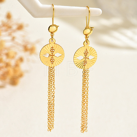 Brass Tassel Hoop Earrings EV2364-1-1