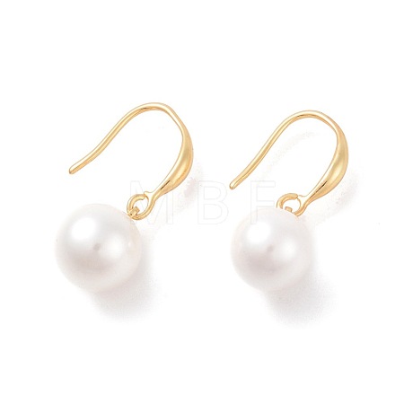 Shell Pearl Dangle Earrings EJEW-F233-01G-1