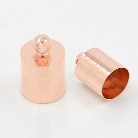 Brass Cord Ends X-KK-D219-12x8-RG-1