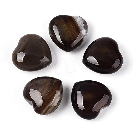 Natural Agate(Dyed & Heated) Heart Stones G-N0325-11-07-1
