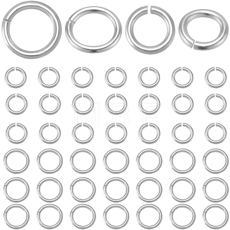 60Pcs 2 Styles 925 Sterling Silver Open Jump Rings STER-BBC0006-21-1