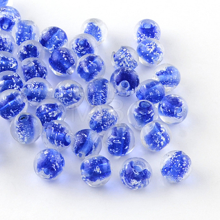 Handmade Luminous Lampwork Beads X-LAMP-R125-8mm-08-1