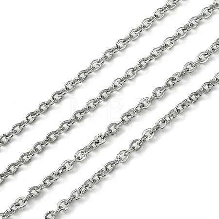 Tarnish Resistant 304 Stainless Steel Cable Chains CHS-H001-2mm-15P-1
