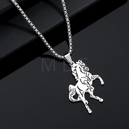 Hip-hop Style Animal Theme 304 Stainless Steel Pendant Necklaces FS-WG80E3F-07-1
