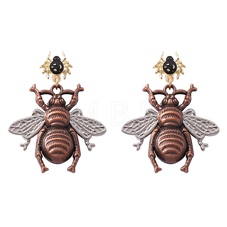 Punk Halloween Zinc Alloy Enemal Stud Dangle Earrings for Women WG4F29B-02-1