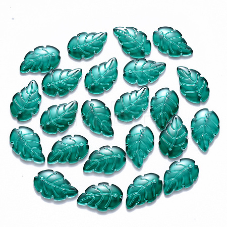 Transparent Baking Paint Glass Pendants DGLA-T002-03-1