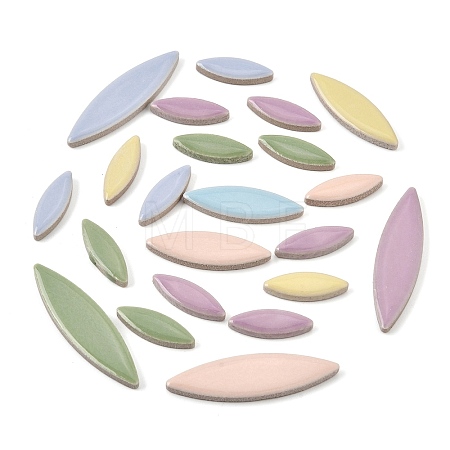 Flat Elongated Leaf Porcelain Mosaic Tiles PR-CBA4734-02E-1