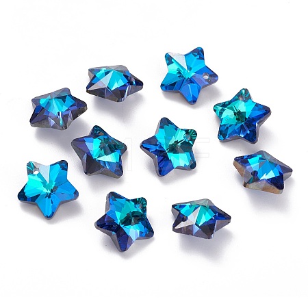 Electroplate Glass Charms GLAA-H104-A02-1