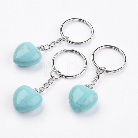 Synthetic Turquoise Keychain KEYC-F019-02Q-1