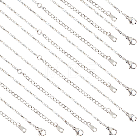 20Pcs 304 Stainless Steel Cable Chains Necklaces Ser for Men Women NJEW-NB0001-08-1