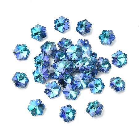 30Pcs Electroplated Glass Charms EGLA-YW0005-23B-1