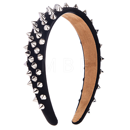 1Pc Imitation Leather Hair Bands for Women OHAR-CL0001-04B-1