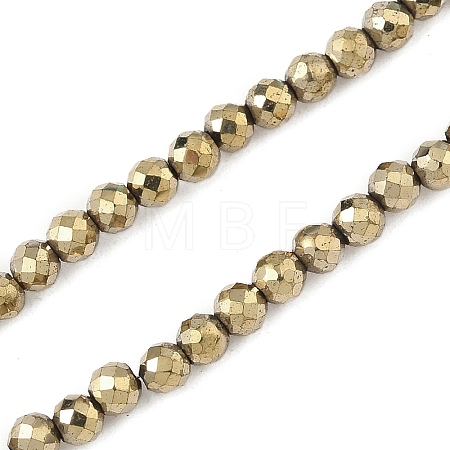 Electroplate Synthetic Magnetic Hematite Beads Strands G-A263-B01-02G-1