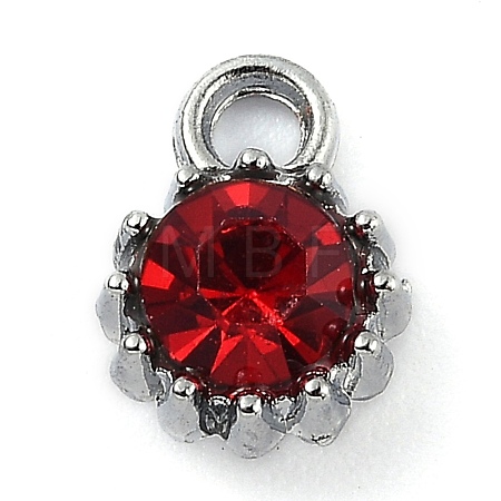 Alloy Glass Rhinestone Charms ALRI-B0001-01G-1