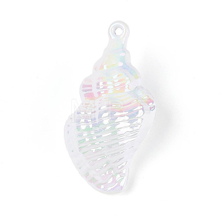 UV Plating Opaque Acrylic Shell Shape Big Pendants SACR-T018-35A-1