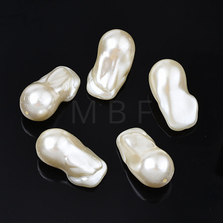 ABS Plastic Imitation Pearl Beads KY-T023-032-1