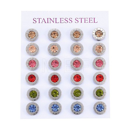 304 Stainless Steel Stud Earrings EJEW-H362-10P-B-1