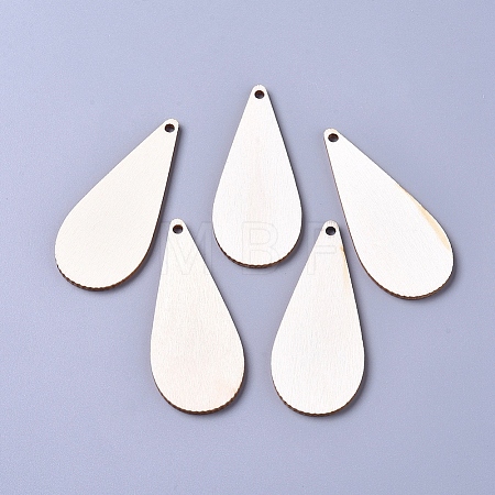 Unfinished Blank Poplar Wood Big Pendants LS-WOOD-D021-13-1