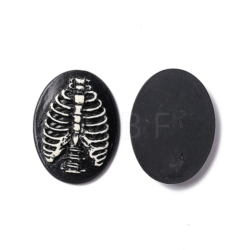 Halloween Cameos Opaque Resin Cabochons RESI-C017-01F-1