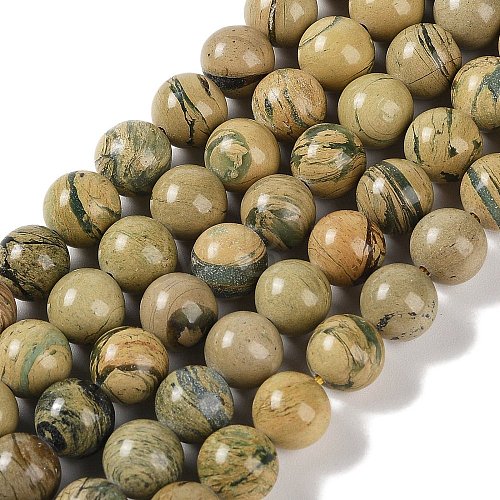 Natural Verdite Stone Beads Strands G-P530-B07-03-1