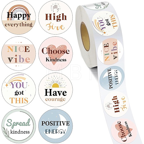 500Pcs Award Paper Self-Adhesive Stickers AJEW-S089-10A-1