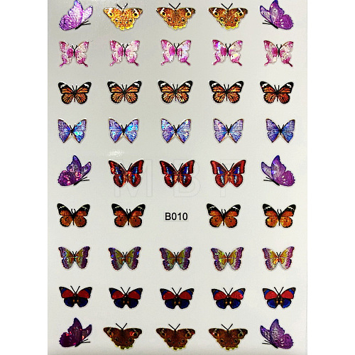 Laser Butterfly Nail Polish Foil Adhesive Decals MRMJ-T078-237J-1